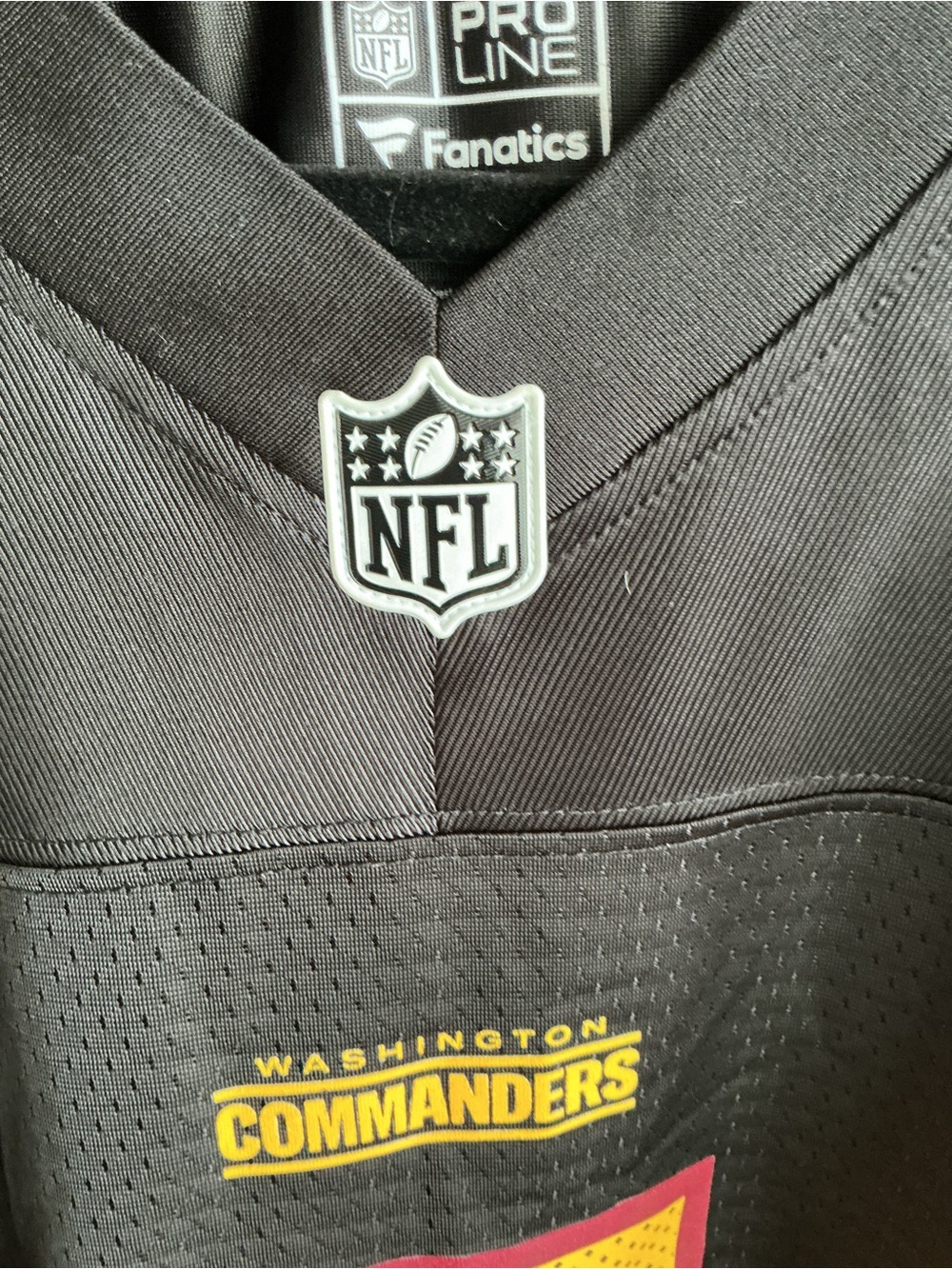 Fanatics Washington Commanders Black Jersey with Red and Gold #5 - Picture 2 of 5